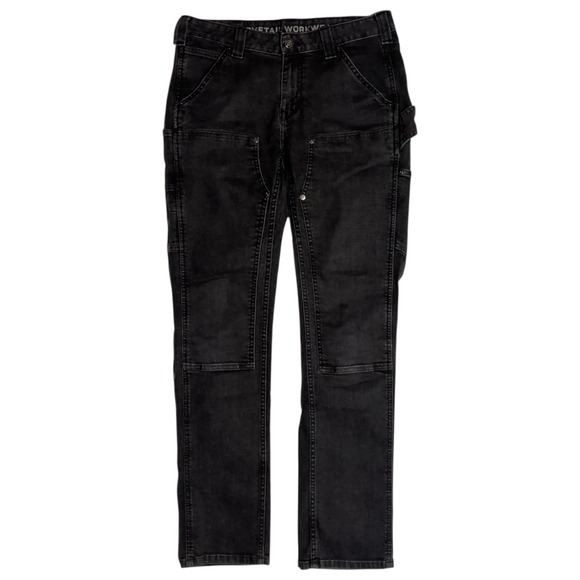 Dovetail Pants - Dovetail Workwear Double Knee Pants Womens Size 8 X 32 Dark Gray Work Wear Denim